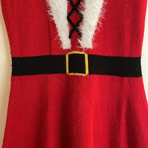 Merry Christmas Poof New York  Santa Dress Large - Picture 3 of 6